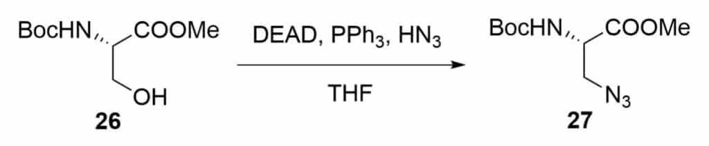 9. Azide-amino acid in Mitsunobu reaction